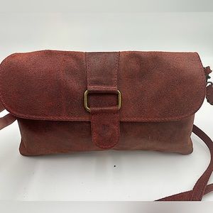 CRAZY LOU PARIS Leather Vintage Made in Italy Crossbody Bag